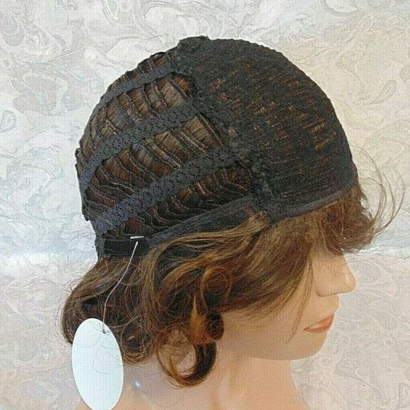 New Curly Brown/Auburn Tipped Heat Resistant Wig main image 6